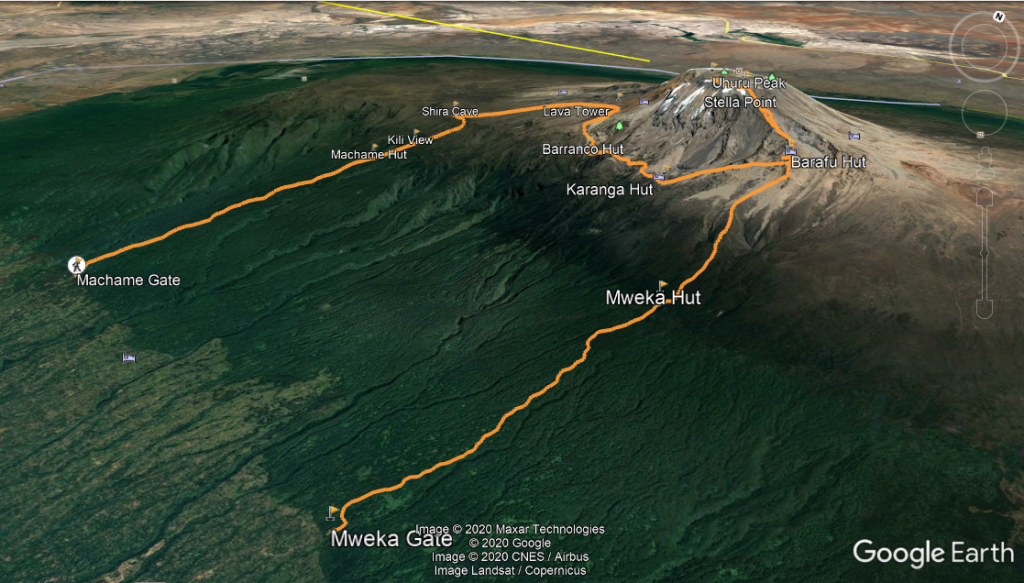 machame route map